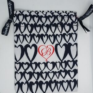 Brighton Jewlery Dust Bag ~Black Hearts